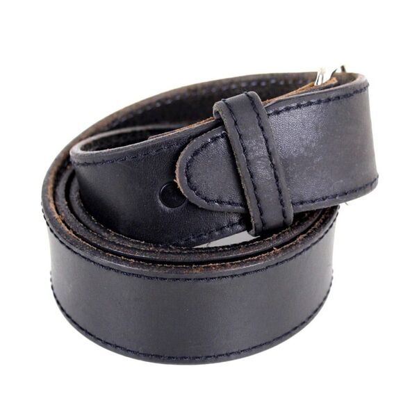 VTG SADDLE BLACK GENUINE LEATHER 1.5"Wd CASUAL DRESS MEN'S BELT Sz 38 (F86 - Picture 5 of 13